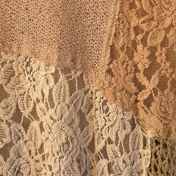 Upcycled crochet and lace gypsy boho free people maxi dress - Picture 11 of 14